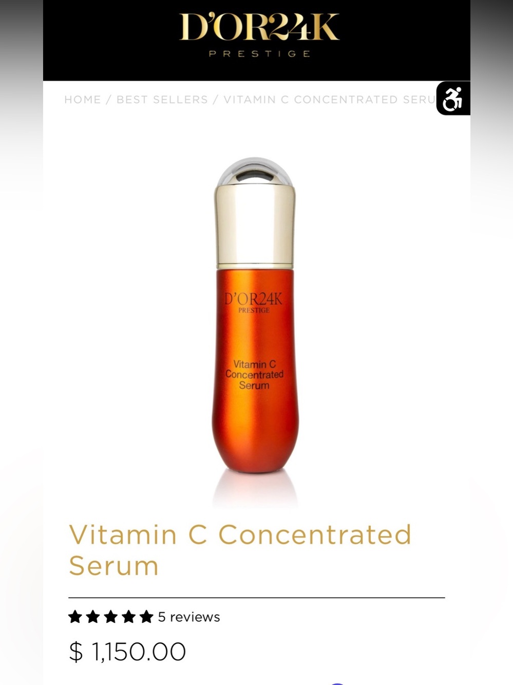 D’OR24K Vitamin C Concentrated Serum - Picture 3 of 3